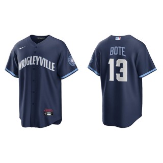 David Bote #13 Cubs 2021 City Connect Jersey Navy Replica