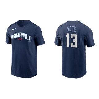 David Bote #13 Cubs 2021 City Connect T-Shirt Navy