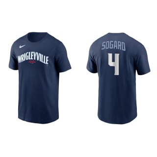 Eric Sogard #4 Cubs 2021 City Connect T-Shirt Navy