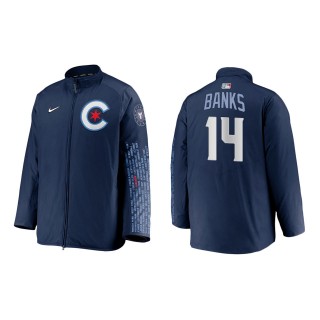 Ernie Banks #14 Cubs 2021 City Connect Jacket Navy