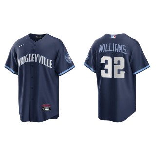 Trevor Williams #32 Cubs 2021 City Connect Jersey Navy Replica