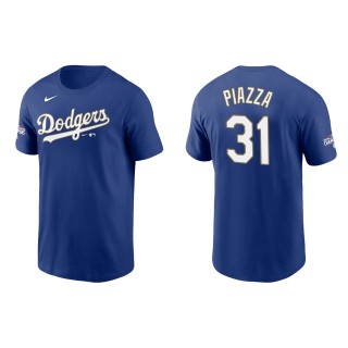 Mike Piazza #31 Dodgers 2021 Gold Program T-Shirt Royal