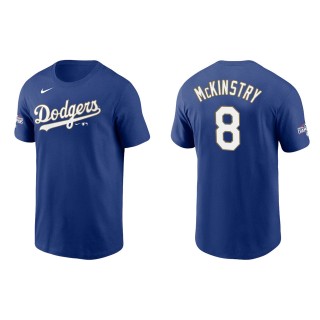 Zach McKinstry #8 Dodgers 2021 Gold Program T-Shirt Royal