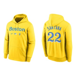 Danny Santana #22 Red Sox 2021 City Connect Hoodie Gold