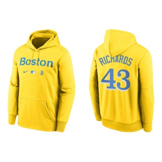 Garrett Richards #43 Red Sox 2021 City Connect Hoodie Gold