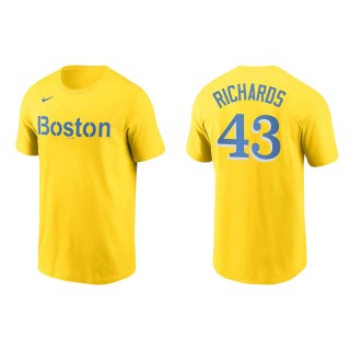 Garrett Richards #43 Red Sox 2021 City Connect T-Shirt Gold