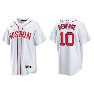 Hunter Renfroe #10 Red Sox 2021 Patriots' Day Jersey White Replica