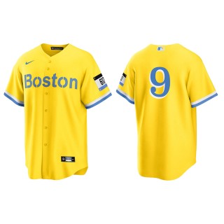 Ted Williams #9 Red Sox 2021 City Connect Jersey Gold Light Blue Replica