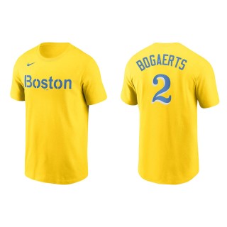 Xander Bogaerts #2 Red Sox 2021 City Connect T-Shirt Gold