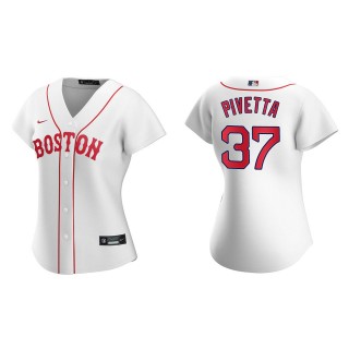 Women Nick Pivetta #37 Red Sox 2021 Patriots' Day Jersey White Replica