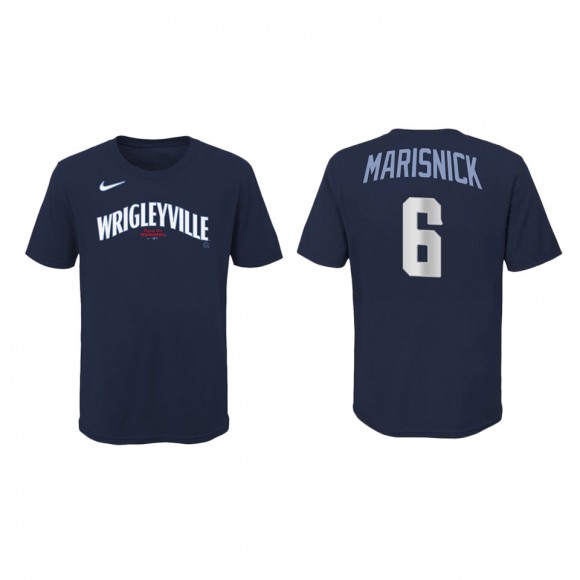 Youth Jake Marisnick #6 Cubs 2021 City Connect T-Shirt Navy