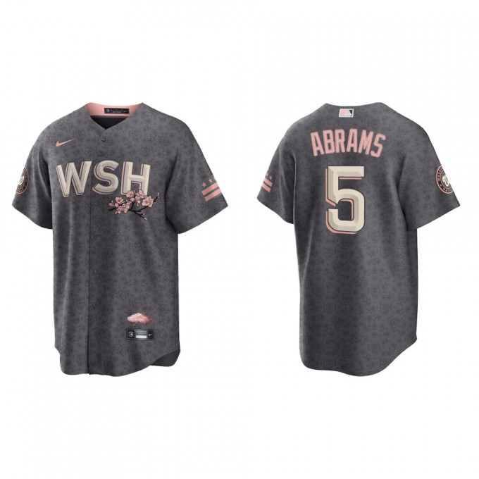 Nationals C.J. Abrams Gray 2022 City Connect Replica Jersey
