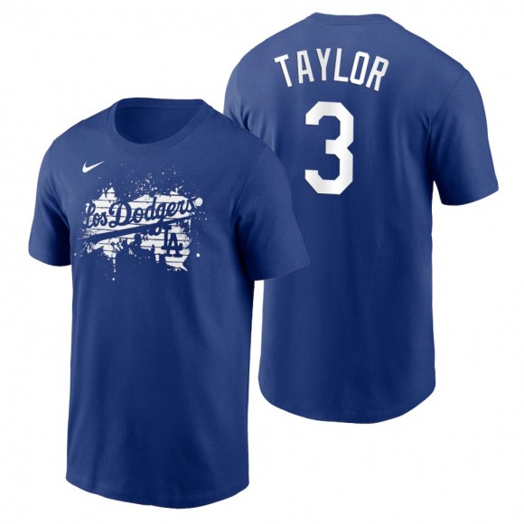 Los Angeles Dodgers Chris Taylor Royal 2021 City Connect Graphic T-Shirt