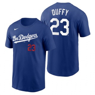 Los Angeles Dodgers Danny Duffy Royal 2021 City Connect Name Number T-Shirt