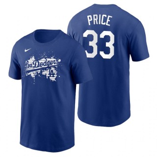 Los Angeles Dodgers David Price Royal 2021 City Connect Graphic T-Shirt