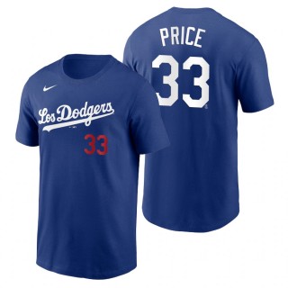 Los Angeles Dodgers David Price Royal 2021 City Connect Name Number T-Shirt