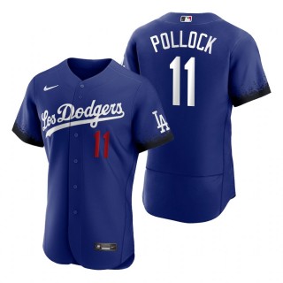 Los Angeles Dodgers A.J. Pollock Royal 2021 City Connect Authentic Jersey