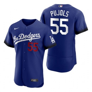 Los Angeles Dodgers Albert Pujols Royal 2021 City Connect Authentic Jersey