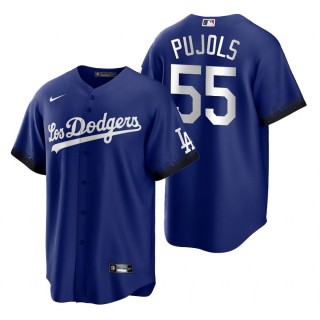 Los Angeles Dodgers Albert Pujols Royal 2021 City Connect Replica Jersey