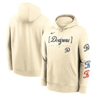 Los Angeles Dodgers Cream 2024 City Connect Club Fleece Pullover Hoodie