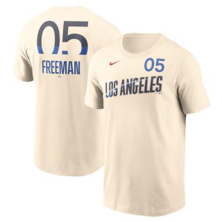 Los Angeles Dodgers Freddie Freeman Cream 2024 City Connect Fuse T-Shirt