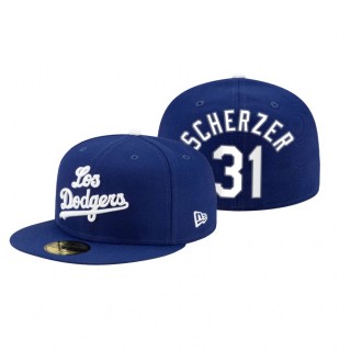 Los Angeles Dodgers Max Scherzer Royal 2021 City Connect 59FIFTY Hat