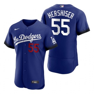 Los Angeles Dodgers Orel Hershiser Royal 2021 City Connect Authentic Jersey