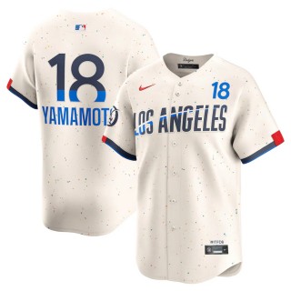 Los Angeles Dodgers Yoshinobu Yamamoto Cream 2024 City Connect Limited Player Jersey