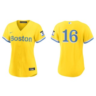 Jarren Duran Women's Boston Red Sox Nike Gold Light Blue City Connect Replica Jersey