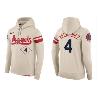 Nike Men's Cream Los Angeles Angels City Connect Pregame Performance  Pullover Hoodie
