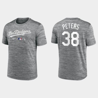 Los Angeles Dodgers D.J. Peters Anthracite 2021 City Connect Practice T-Shirt