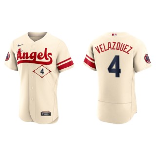 Los Angeles Angels Andrew Velazquez Cream 2022 City Connect Replica Jersey  – US Soccer Hall