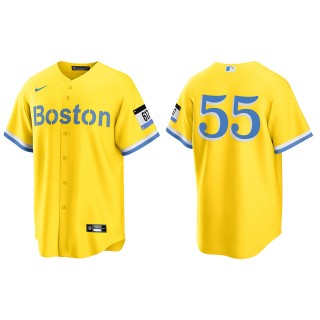 Chris Martin Gold Light Blue City Connect Replica Jersey