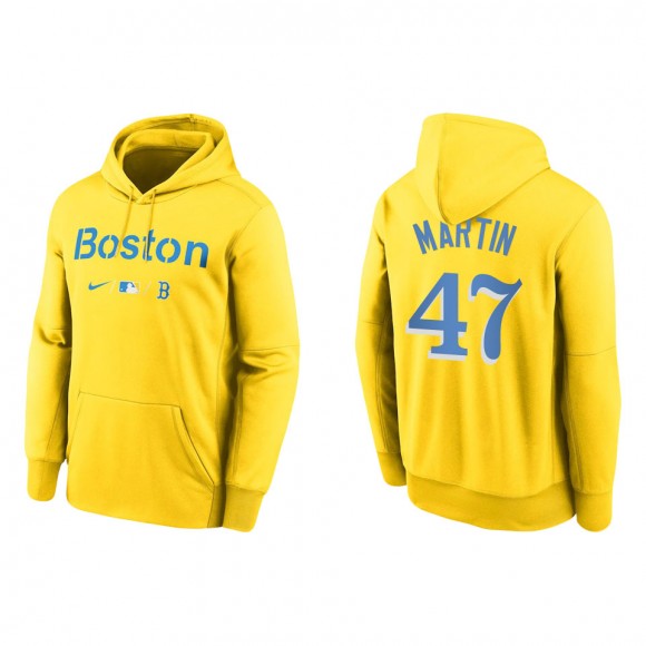 Men's Boston Red Sox Chris Martin Gold City Connect Therma Hoodie