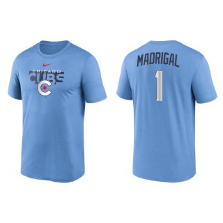 Nick Madrigal Chicago Cubs 2022 City Connect Legend Performance T-Shirt Blue