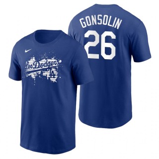 Los Angeles Dodgers Tony Gonsolin Royal 2021 City Connect Graphic T-Shirt