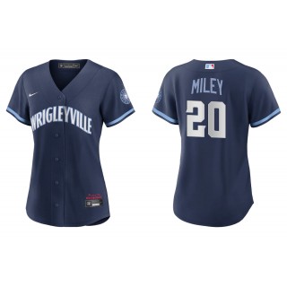 Women's Chicago Cubs Wade Miley Navy City Connect Replica Jersey