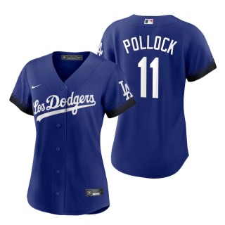 Women Los Angeles Dodgers A.J. Pollock Royal 2021 City Connect Replica Jersey