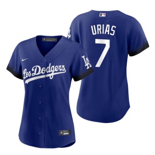 Women Los Angeles Dodgers Julio Urias Royal 2021 City Connect Replica Jersey