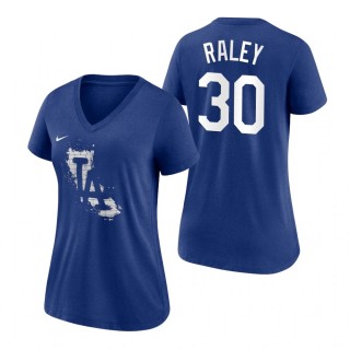 Los Angeles Dodgers Royal 2021 City Connect Luke Raley T-Shirt Women's