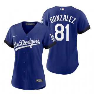 Women Los Angeles Dodgers Victor Gonzalez Royal 2021 City Connect Replica Jersey