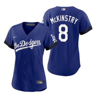 Women Los Angeles Dodgers Zach McKinstry Royal 2021 City Connect Replica Jersey