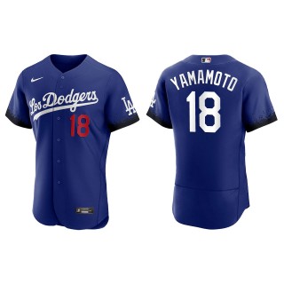 Yoshinobu Yamamoto Los Angeles Dodgers Royal City Connect Authentic Jersey