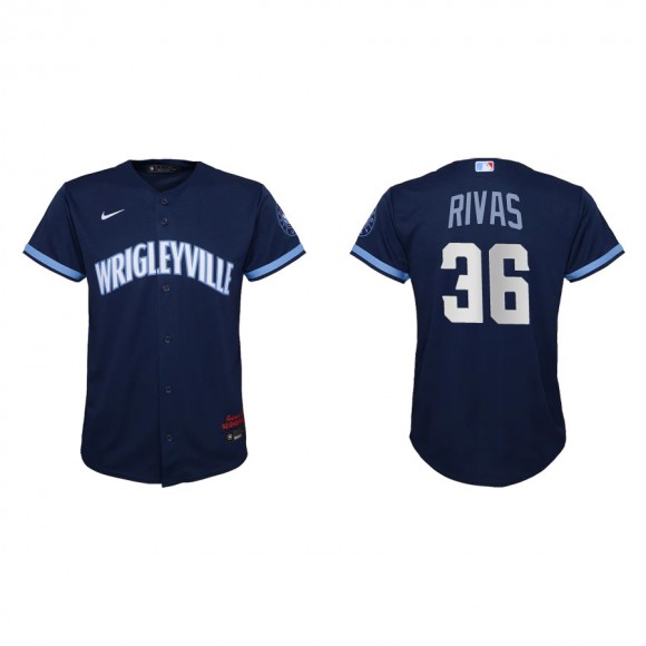 Youth Cubs Alfonso Rivas Navy City Connect Replica Jersey