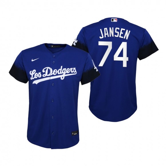 Youth Los Angeles Dodgers Kenley Jansen Nike Royal 2021 City Connect Replica Jersey